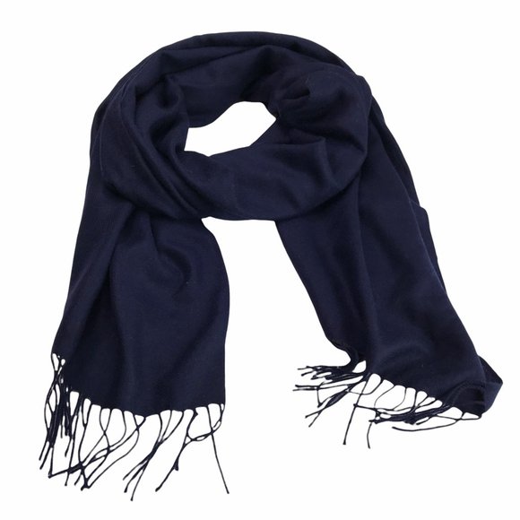 New Nordstrom Blue Scarf Cashmere Wool 28" W x 80"